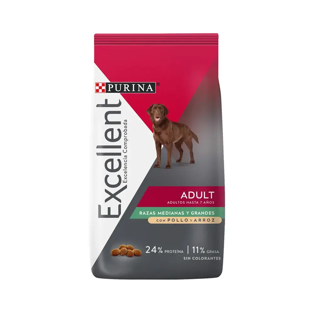 [PE-AD-1.5KG] Purina Excellent Alimento Seco para Perro Adulto Raza Mediana/Grande 1.5 kg