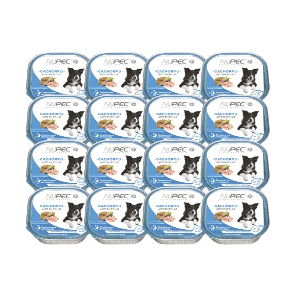 [NP-HM-CA-SKIT-16LATAS] Nupec Alimento Humedo para Perro Cachorro Super Kit 16 Latas