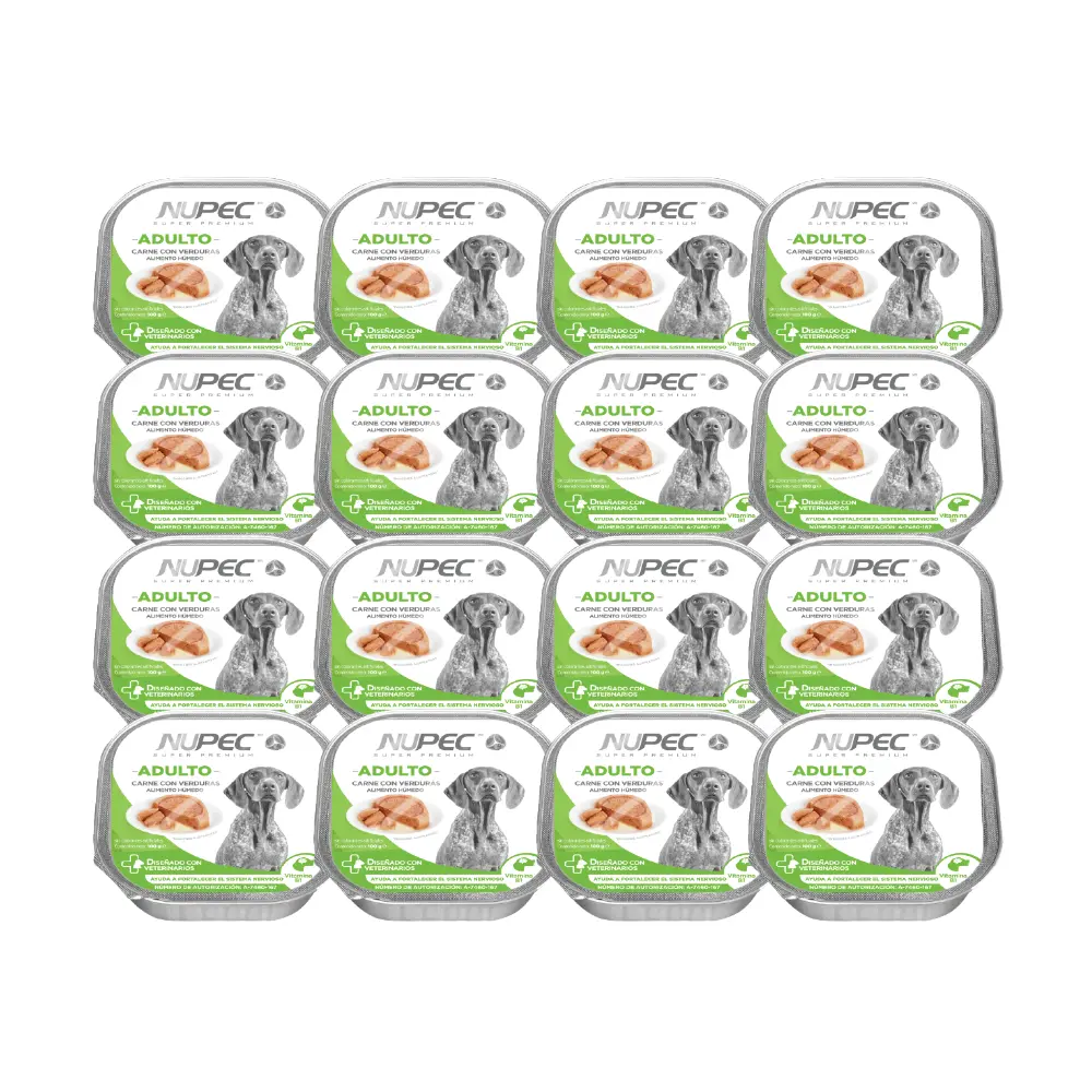 [NP-HM-AD-SKIT-16LATAS] Nupec Alimento Humedo para Perro Adulto Super Kit 16 Latas