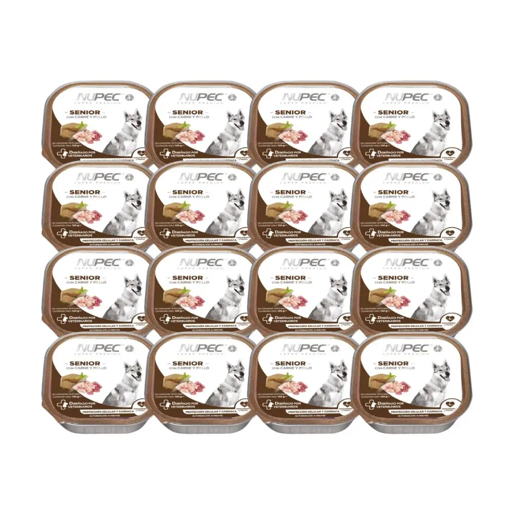 [NP-HM-SE-SKIT-16LATAS] Nupec Alimento Humedo para Perro Senior Super Kit 16 Latas