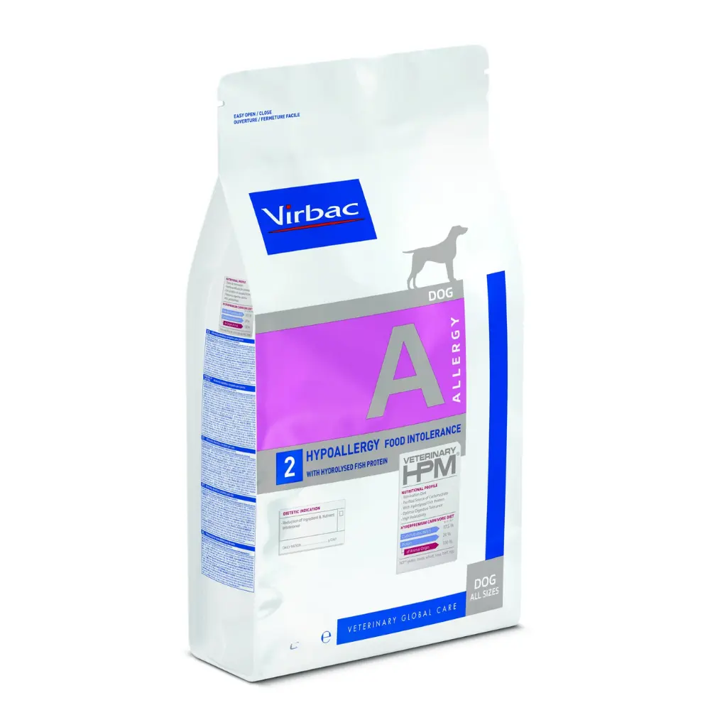 Virbac Alimento Seco Hypoallergy con Proteina Hidrolizada para Perro Adulto Receta Pescado 3 kg