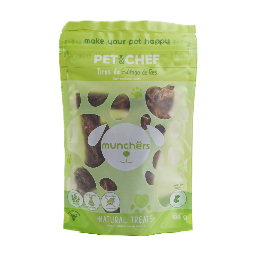 [PNC-PREM-EFR-100G] Pet N Chef Premios para Perro y Gato Receta Esofago de Res 100 g