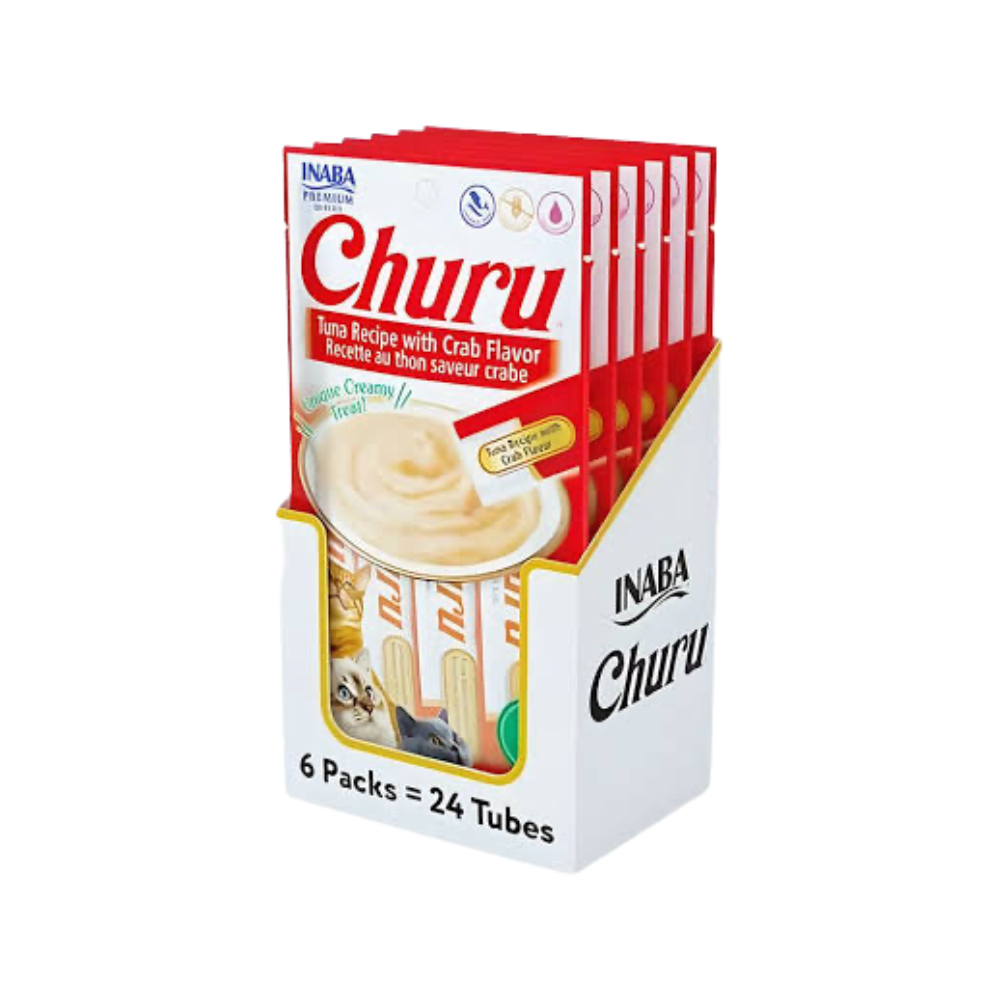 [IB-CHURU-ATCO-CAJA-336G] Inaba Churu Premios para Gato Receta Atun y Cangrejo Caja 336 g